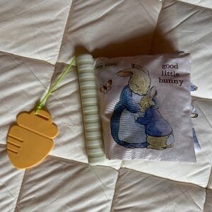 Peter Rabbit soft book and teether